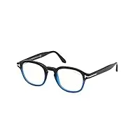 tom ford lunettes de vue ft 5698-b blue block havana blue 48/23/145 homme