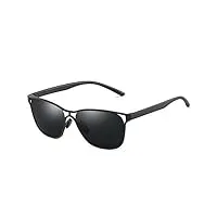 xiaodong1 noir/gris/or business exquisite lunettes de soleil lens lunettes de soleil bleues conducteur de conduite lunettes polarisées (couleur : black)