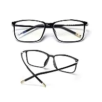 cyy lunettes de lecture unisexe anti lumière bleue,anti fatigue/antireflet,lunettes de vue d'ordinateur fashion nerd carrées pour hommes et femmes(1.0, 2.0, 3.0)