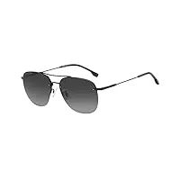 hugo boss lunettes de soleil boss 1286/f/sk matte black/grey shaded 61/15/150 homme