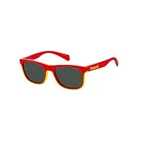 polaroid kids pld 8041/s sunglasses, ahy/m9 red yellow, s unisex