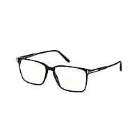 tom ford lunettes de vue ft 5696-b blue block shiny black/blue filter 54/16/145 homme