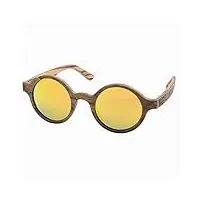 xiaodong1 lunettes de soleil polarisées pour femme - protection uv400 - verres tac rétro - en silicone - bazoo - confortable - couleur : jaune foncé