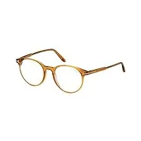 tom ford lunettes de vue ft 5695-b blue block shiny light brown/blue filter 47/20/145 homme