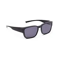 sur-lunettes élégantes avec protection solaire 100 % uv en plastique mat noir mat.
