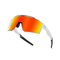rinkuolyo lunettes de soleil de sport polarisées pour homme et femme, protection uv 400, pour cyclisme, ski, conduite, c22, m
