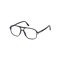 tom ford lunettes de vue ft 5737-b blue block shiny black/blue filter 56/15/145 homme