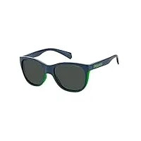 polaroid kids pld 8043/s sunglasses, rnb/m9 blue green, 47 unisex