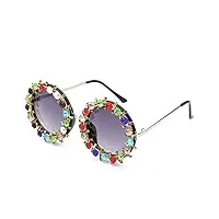 amfg lunettes de soleil de luxe en diamant - charme de mode colorée charme magnifique strass sunglasses (color : b)