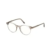 tom ford lunettes de vue ft 5695-b blue block shiny light beige/blue filter 47/20/145 homme