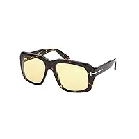 tom ford lunettes de soleil bailey-02 ft 0885 tortoise/brown yellow 57/18/140 femme