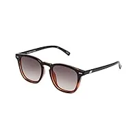 le specs lunettes de soleil no biggie pour homme et femme - forme rectangulaire avec protection uv, khaki grad/black/tort