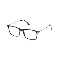 lunettes de vue tom ford ft 5758-b blue block black gold/blue filter 54/16/145 homme