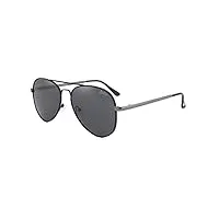 lee cooper lunettes de soleil polarisées décontractées pour homme et femme - protection uv avec verres dégradés, monture - noir/gris | verres - fumé, m