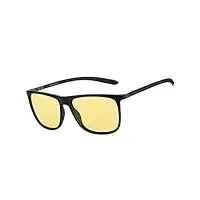 zenottic lunettes de soleil polarisées pour homme en fibre de carbone lunettes de soleil carrées conduite pêche golf sport protection uv400, lunettes de vision nocturne