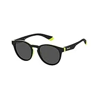 polaroid kids pld 8048/s sunglasses, 71c/m9 black yellow, s unisex