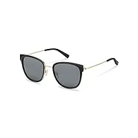 rodenstock lunettes de soleil style icônes pour femme, noir, doré, 54