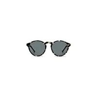 komono devon acapulco lunettes de soleil unisexes rondes en bio-nylon pour homme et femme avec protection uv et verres résistants aux rayures