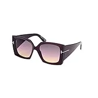 tom ford lunettes de soleil jacquetta ft 0921 shiny violet/smoke violet shaded 54/18/140 femme