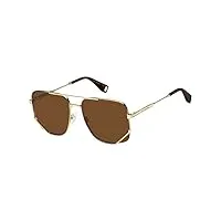 marc jacobs mj 1048/s sunglasses, gold brown, 57 unisex
