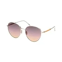 tod's lunettes de soleil to0303 shiny rose gold/grey pink shaded 58/18/145 femme