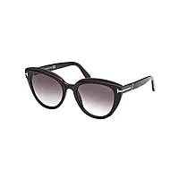 tom ford lunettes de soleil tori ft 0938 shiny black/dark grey shaded 53/20/140 femme