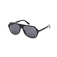 tom ford lunettes de soleil hayes ft 0934-n shiny black/grey 59/14/145 homme