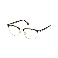 tom ford lunettes de vue ft 5801-b blue block dark havana/blue filter 54/19/145 homme
