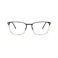 smartbuy collection khel 917a 53 lunettes de vue carrées à monture intégrale unisexe bleu doré, bleu doré, 53