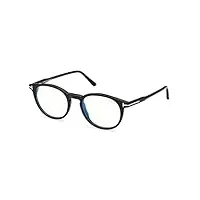 tom ford lunettes de vue ft 5823-h-b blue block shiny black blue grey clip-on 50/20/145 homme