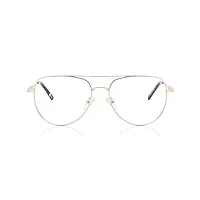 smartbuy collection full rim pilot gold magnus 889b fashion lunettes de vue unisexes, doré, 54