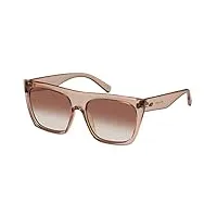 le specs the thirst lunettes de soleil rectangulaires pour homme et femme, quartz marron clair/rose