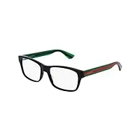 gucci lunettes de vue gg0006on black green 55/18/145 homme