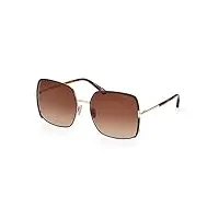 tom ford lunettes de soleil raphaela ft 1006 shiny dark brown/brown shaded 60/18/135 femme