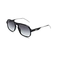 zadig&voltaire femme szv365 lunettes de soleil, shiny black, 57