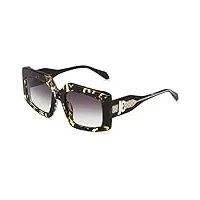 just cavalli sjc020v lunettes de soleil, jaune/noir havane, 54 femme