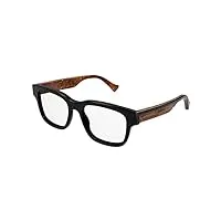 gucci lunettes de vue gg1303o black havana 54/18/145 homme