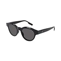 montblanc ew ne round black frame lunettes de soleil, noir (noir), taille unique mixte