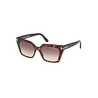 tom ford lunettes de soleil winona ft 1030 dark havana/light brown shaded 53/15/140 femme