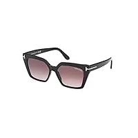 tom ford lunettes de soleil winona ft 1030 shiny black/light violet shaded 53/15/140 femme