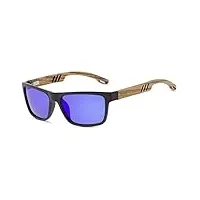 ocean sunglasses fashion cool polarisé bambou unisexe sunglasses men women ocean brown lunettes de soleil, zebra wood arm, 0/0/0 mixte