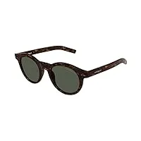 montblanc cadre de havane rond 3d lunettes de soleil, marron (marron), taille unique mixte