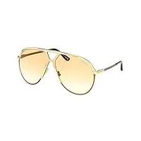 tom ford lunettes de soleil xavier ft 1060 shiny gold/brown shaded 64/14/135 homme