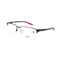 nike optical lunettes de soleil, noir satiné/rouge mat, 55/16/140 homme