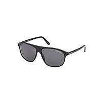 tom ford lunettes de soleil prescott ft 1027-n shiny black/grey 60/14/140 homme