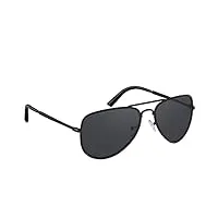 vanmage malibu lunettes de soleil polarisées aviateur pour homme et femme protection uv400 lunettes de soleil classiques pour la conduite, le cyclisme, la pêche, monture noire/verres fumés (vlt 9 %),