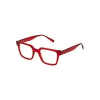 sting eyeglass frame vsj723 shiny red 46/20/135 unisexe lunettes de soleil, rouge transparent brillant, mixte enfant
