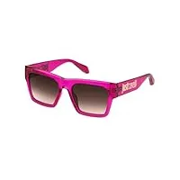 just cavalli sunglasses sjc038 shiny 54/19/145 unisexe adulte lunettes de soleil, fuxia transparent brillant, mixte