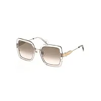 just cavalli sunglasses sjc041 shiny 53/20/140 femme lunettes de soleil, brillant transp.light pink