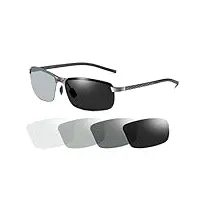 yimi lunettes de soleil polarisées photochromiques z87 pour homme et femme lunettes de sécurité jour et nuit, fibre de carbone, unicode